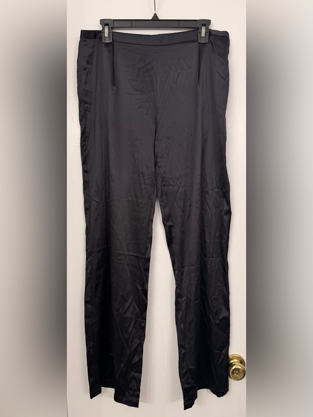 La Perla Straight Leg Silk Pant Black Size Large